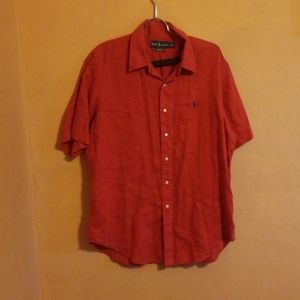 Red Ralph Lauren button down shirt